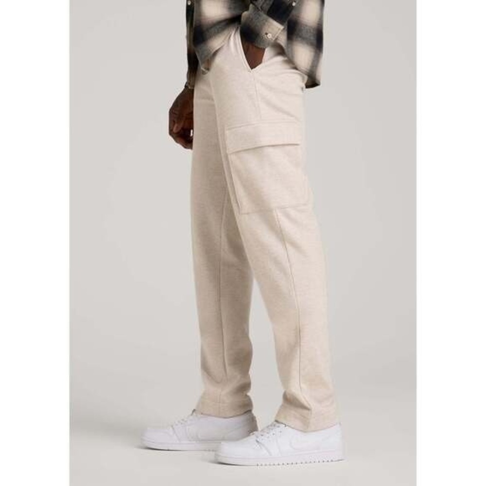 Streetwear American Tall Wearever Fleece Cargo Sweatpant M XT Oatmeal - Picture 3 of 4